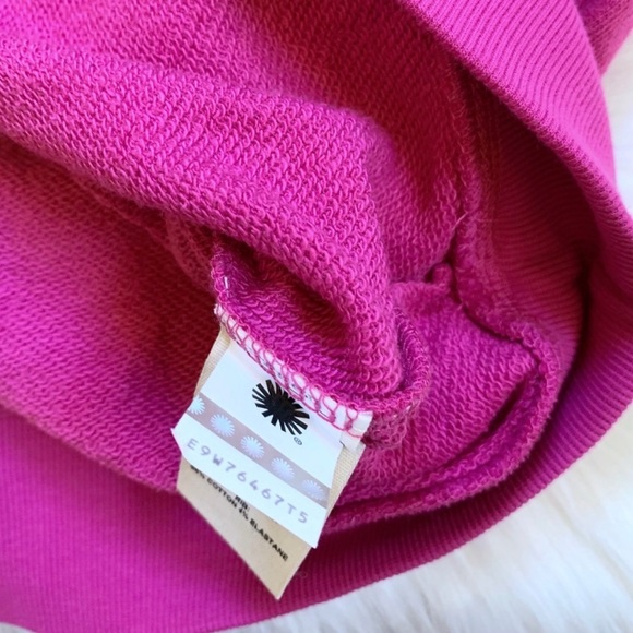 UGG Fuchsia Fuzzy Logo Crewneck Sweatshirt - Picture 5 of 5